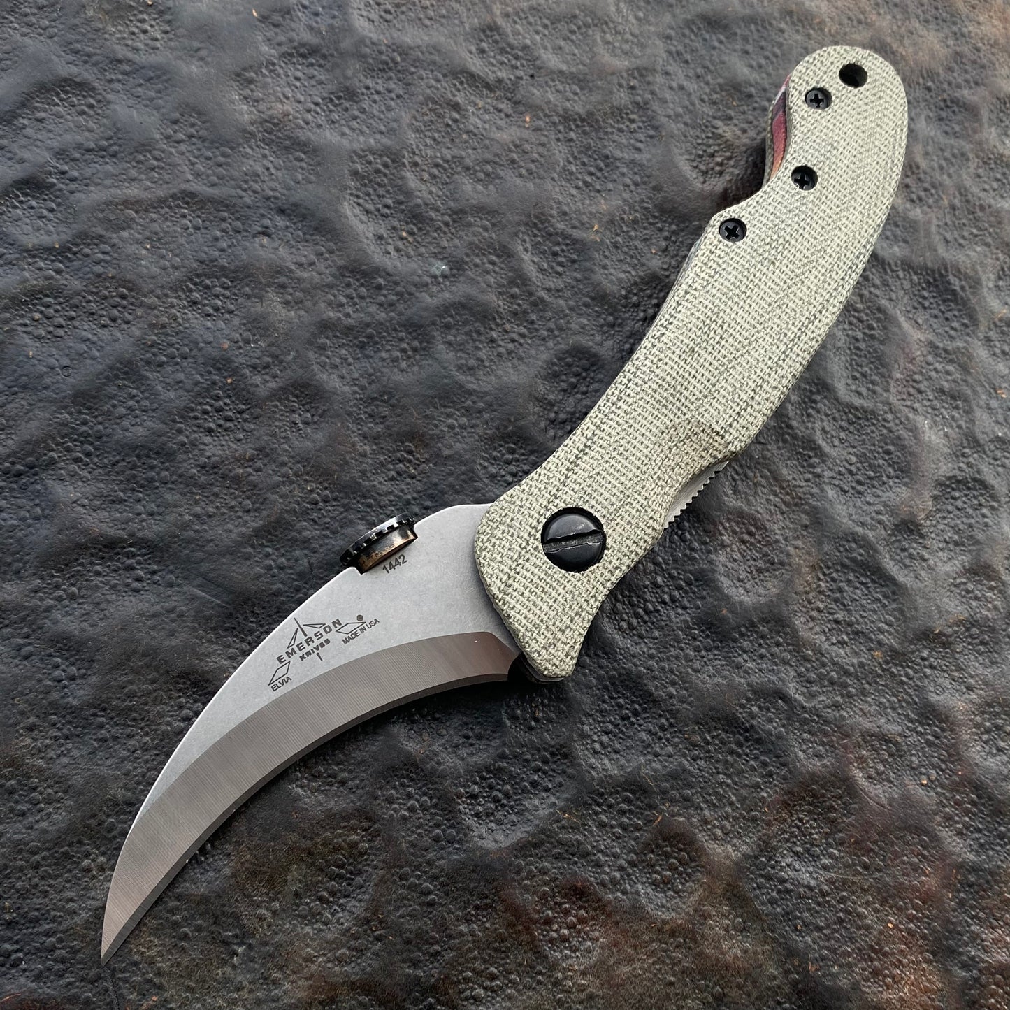 Elvia Handles -Canvas Micarta