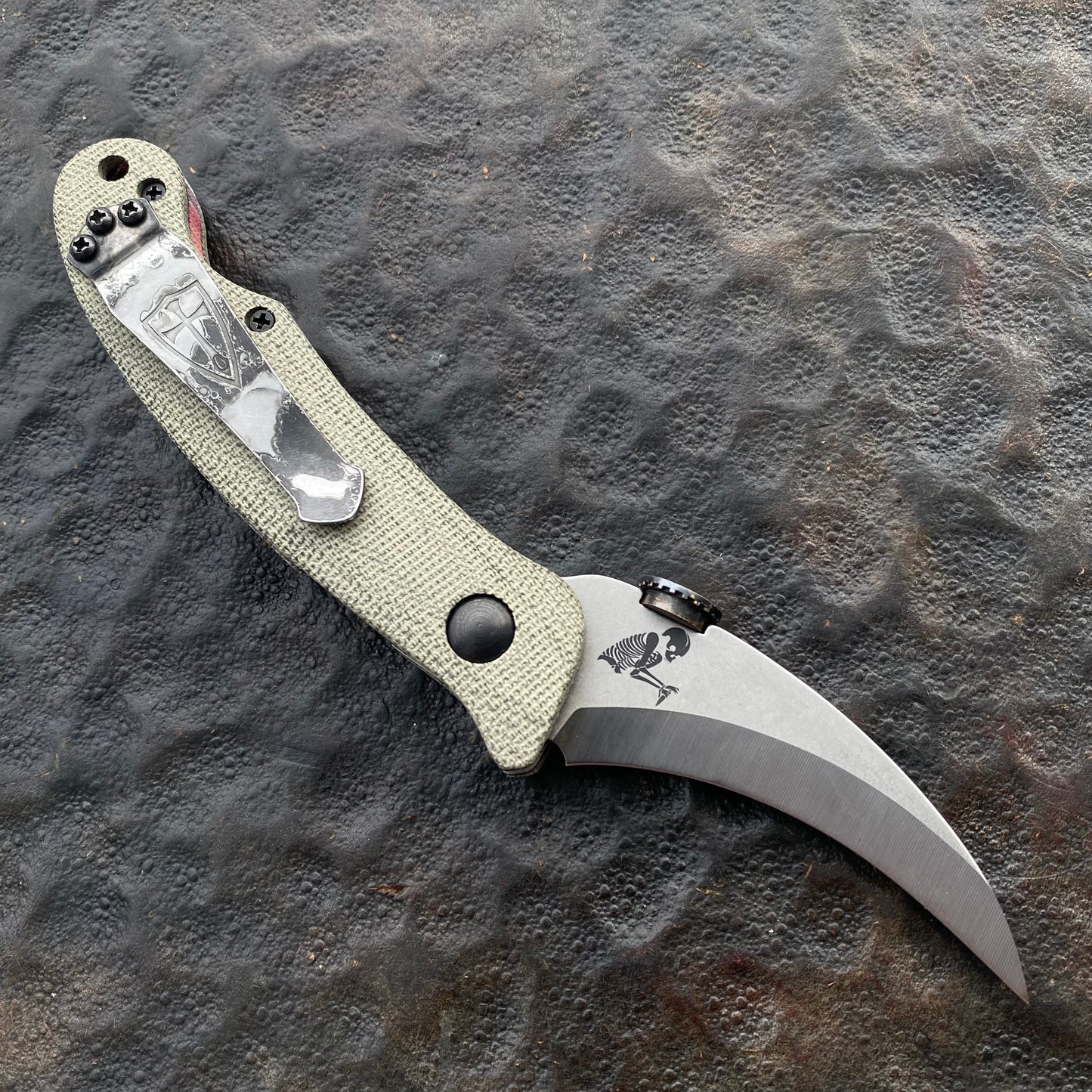 Elvia Handles -Canvas Micarta