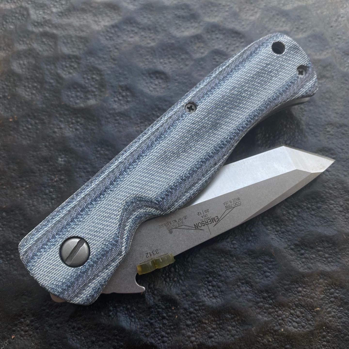 CQC 7 handles - Denim Micarta