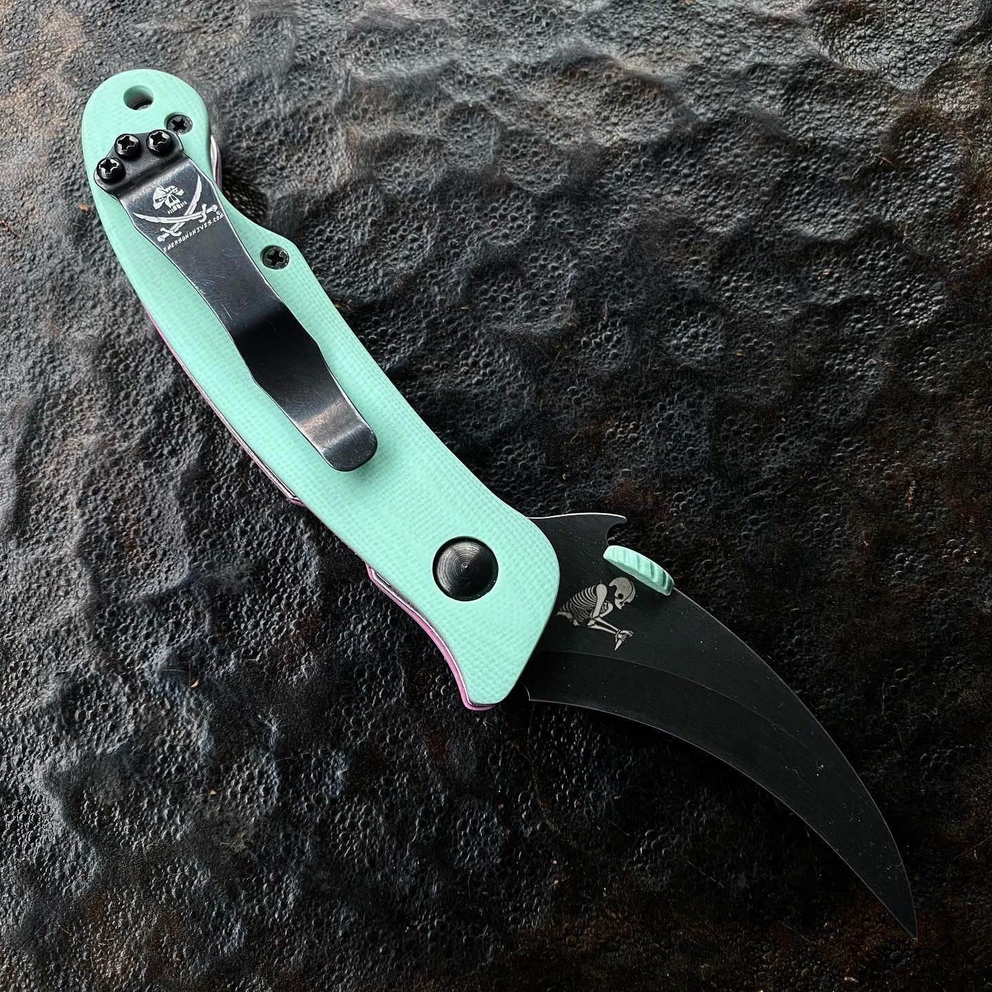 Elvia Handles - Tiffany Blue G10