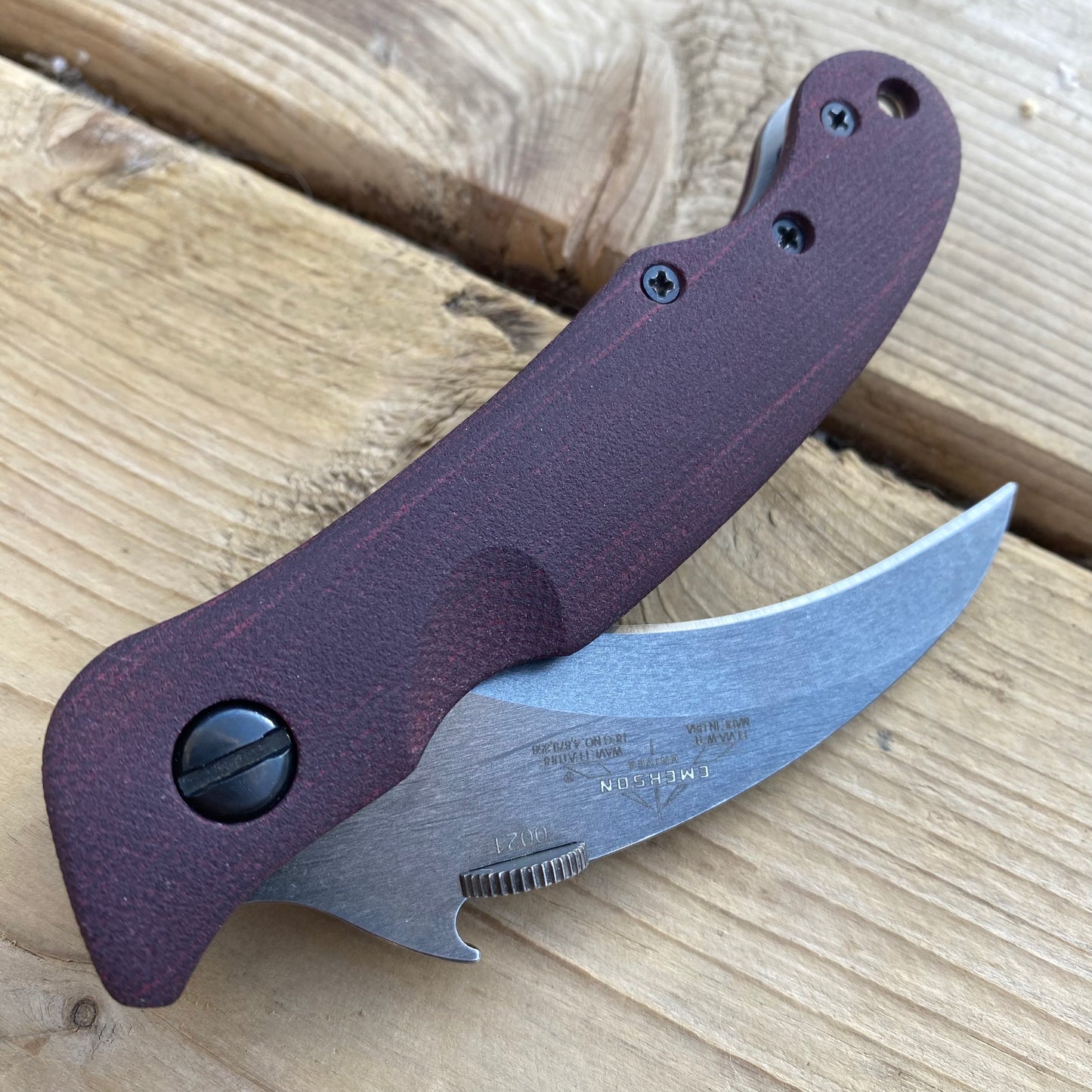 Elvia Handles -Canvas Micarta