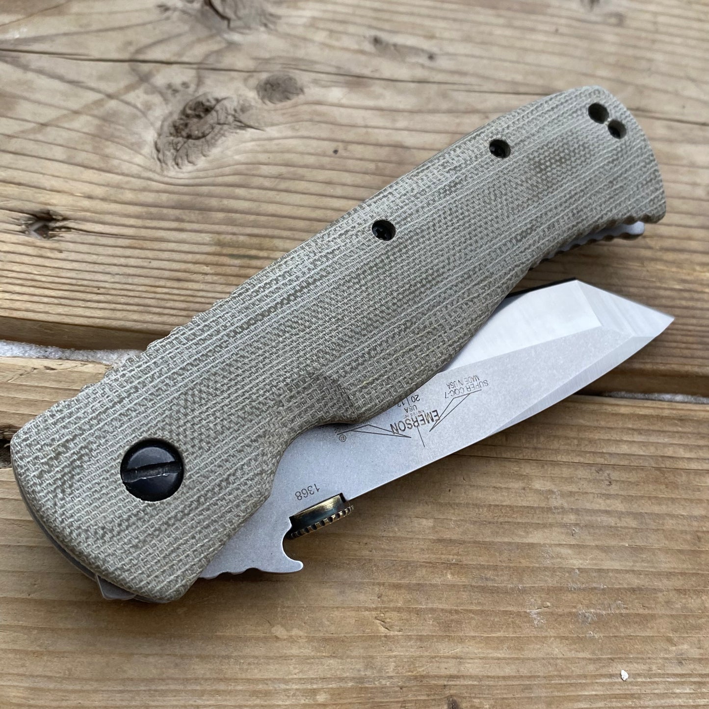 Super CQC7 Handles - Green Micarta