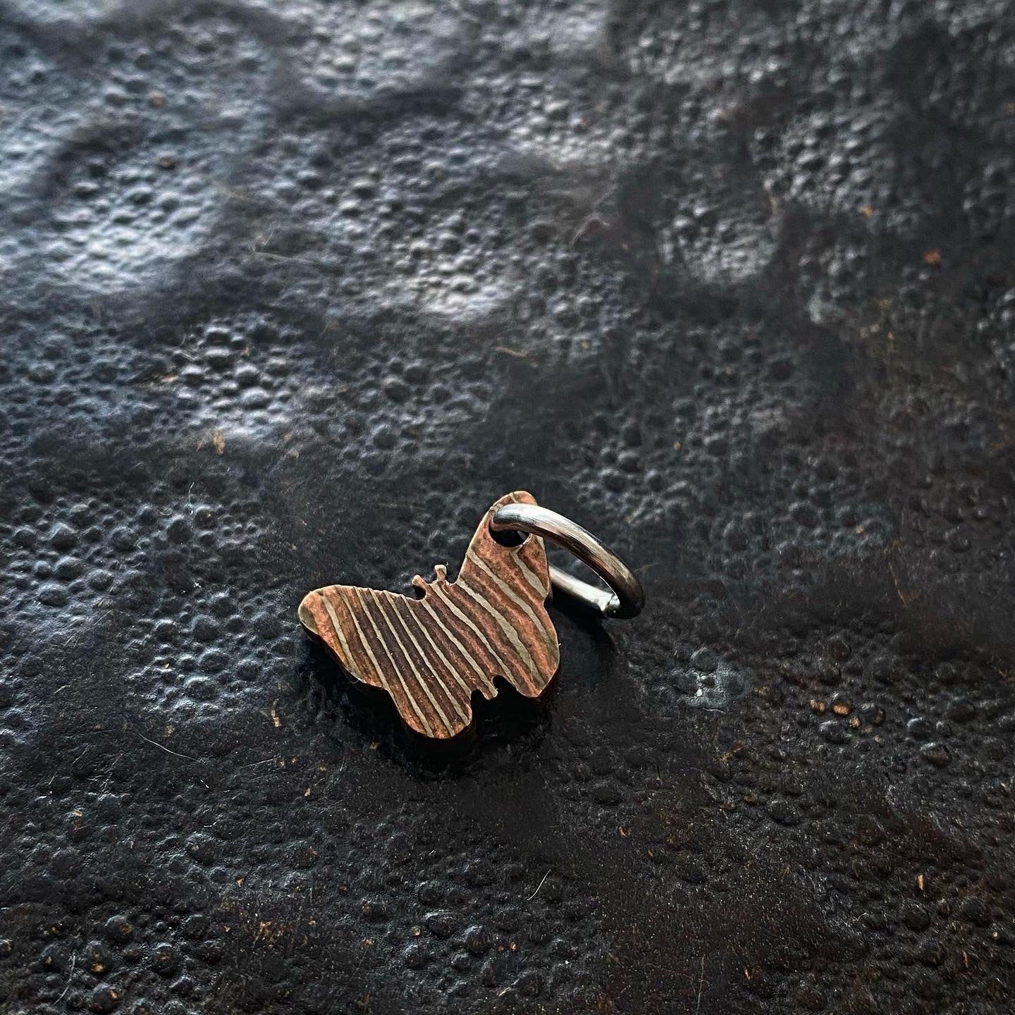 Mokume Butterfly pendant