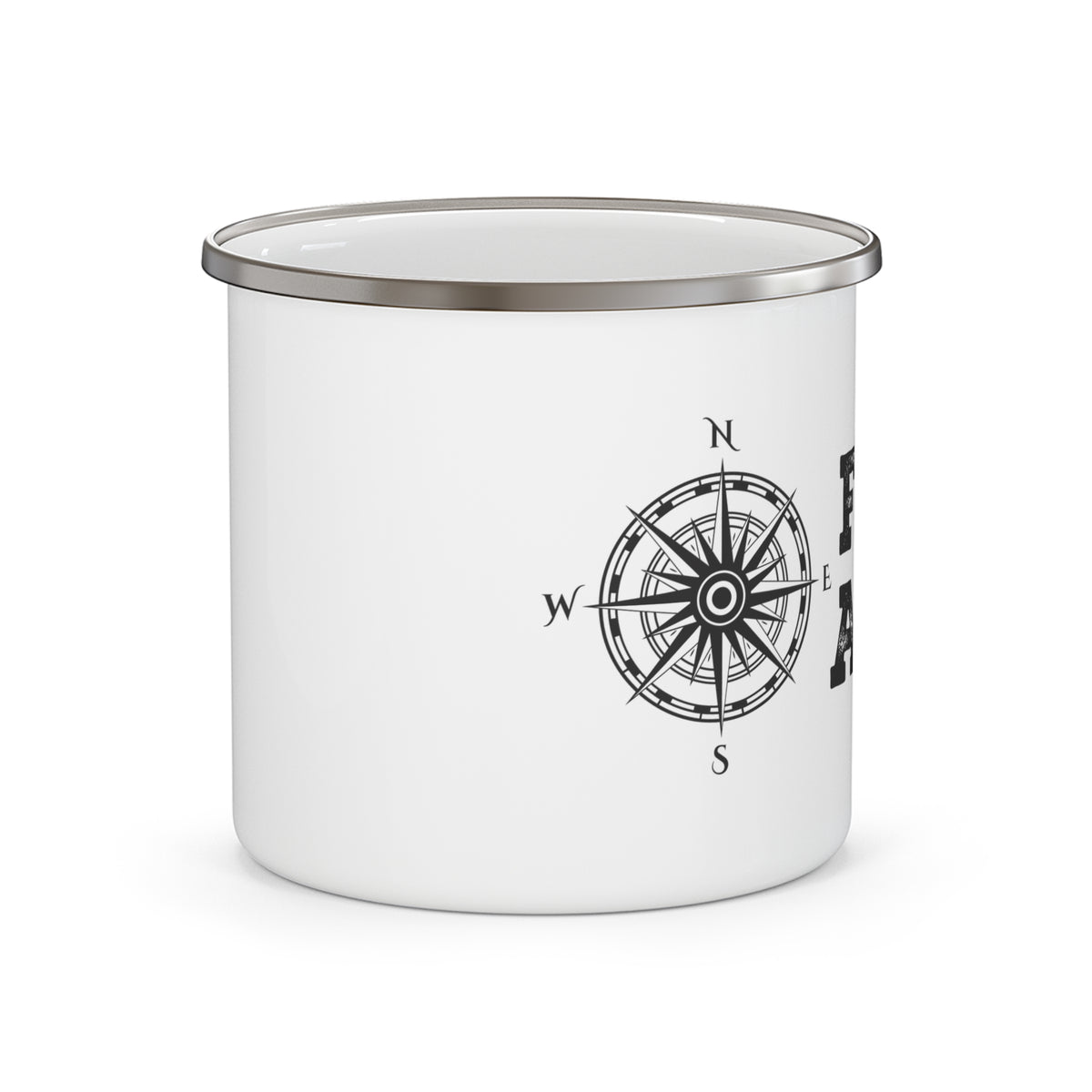 Compass Rose "Find a Way" Enamel Camp Mug
