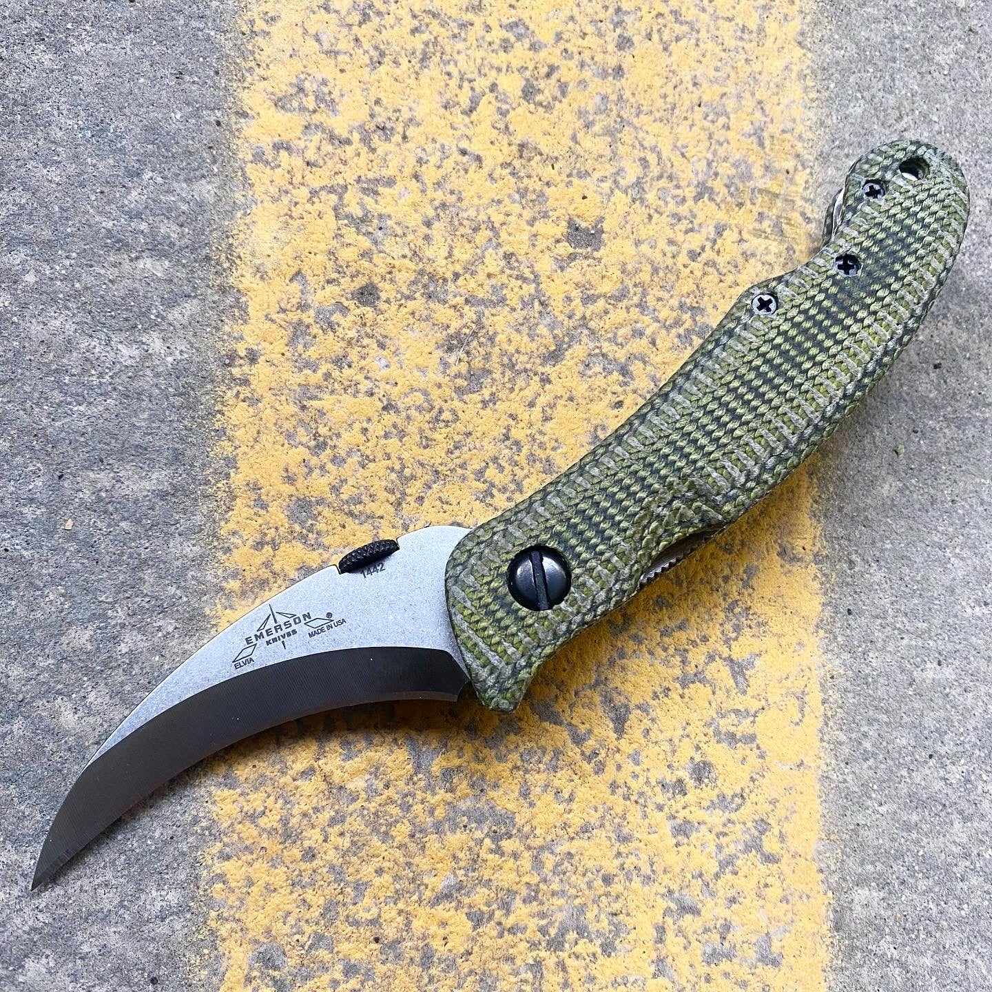 Elvia Handles - Green Firehose Micarta